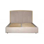 Кровать Lancy велюровая серая от ImperiumLoft