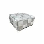 Пуф плетеный велюровый светло-бежевый от ImperiumLoft