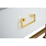 KFG070 Консоль 2 ящика белая/золото 120*42*77см от ImperiumLoft