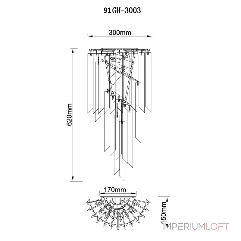Бра стеклянное 91GH-3003 от ImperiumLoft