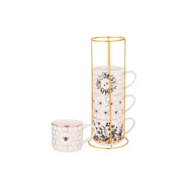 133-363 Набор кружек Harmony пчёлы 4 шт на подставке, 360 мл. 133-363 Набор кружек Harmony пчёлы 4 шт на подставке, 360 мл.