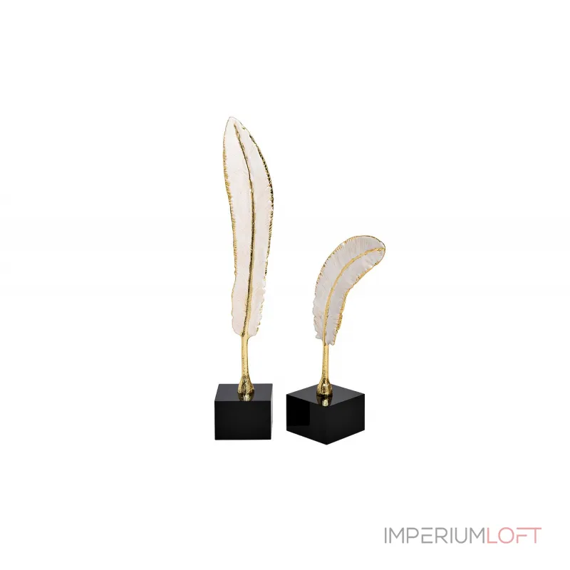 Статуэтка Белое перо с золотом 27см на подставке 55RD4140S от ImperiumLoft Статуэтка Белое перо с золотом 27см на подставке 55RD4140S от ImperiumLoft