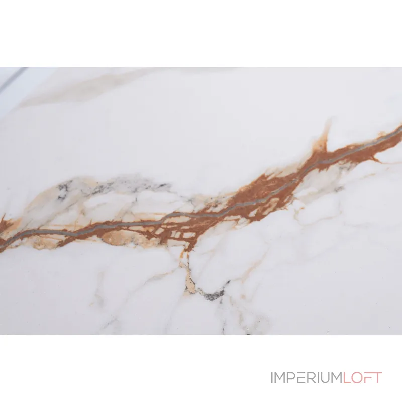 Стол журнальный овальный искусственный камень белый от ImperiumLoft