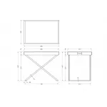Стол сервировочный зеркальный золото/хром от ImperiumLoft