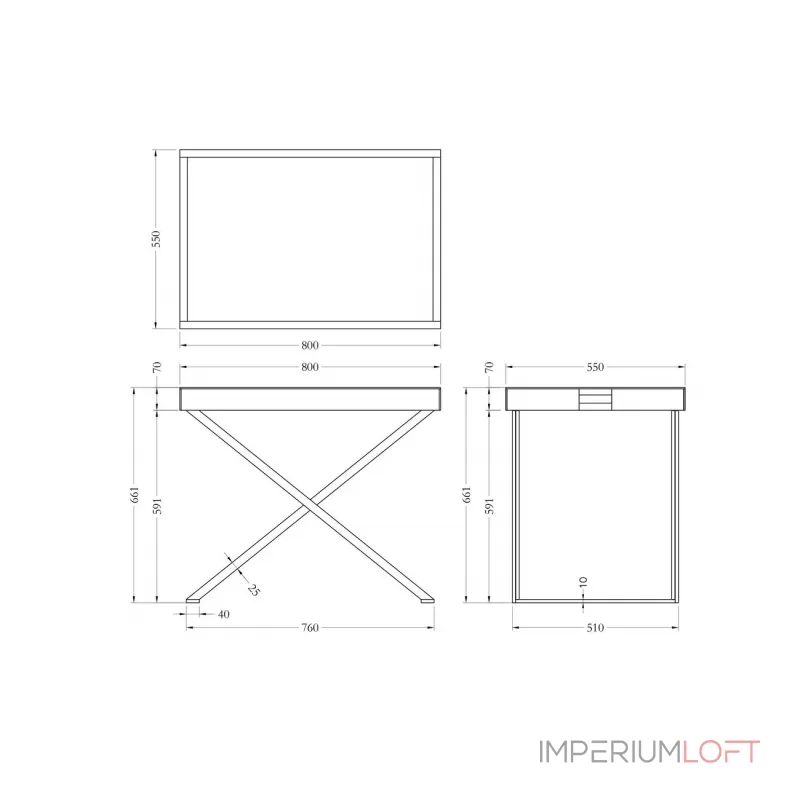 Стол сервировочный зеркальный золото/хром от ImperiumLoft Стол сервировочный зеркальный золото/хром от ImperiumLoft