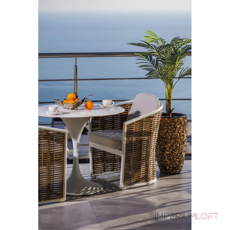 Кресло 'Мэвис' уличное белое от ImperiumLoft