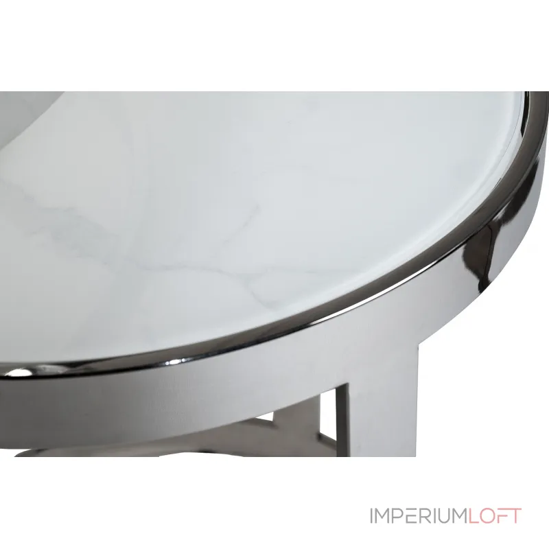 47ED-ET081S Столы журн(наб из 2шт)стекло мрам/хром d60*60/d46*50 от ImperiumLoft 47ED-ET081S Столы журн(наб из 2шт)стекло мрам/хром d60*60/d46*50 от ImperiumLoft