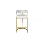 Стул барный светло-серый велюровый (золото) GY-B8216GOLD-LG от ImperiumLoft