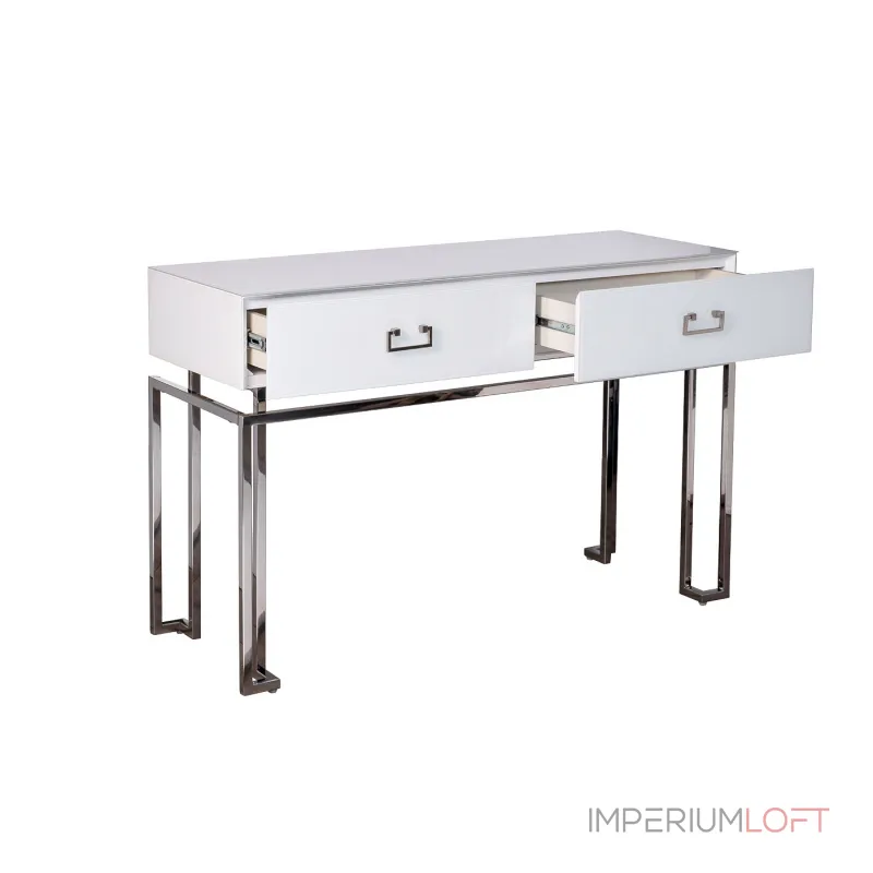 Консоль с ящиками белая/хром от ImperiumLoft