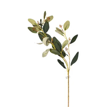 9F28558-GR Веточка эвкалипта с цветами листья зеленые 72см(24) 9F28558-GR Веточка эвкалипта с цветами листья зеленые 72см(24)