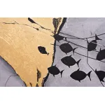 Холст 'Затмение-2' в багете латунь от ImperiumLoft