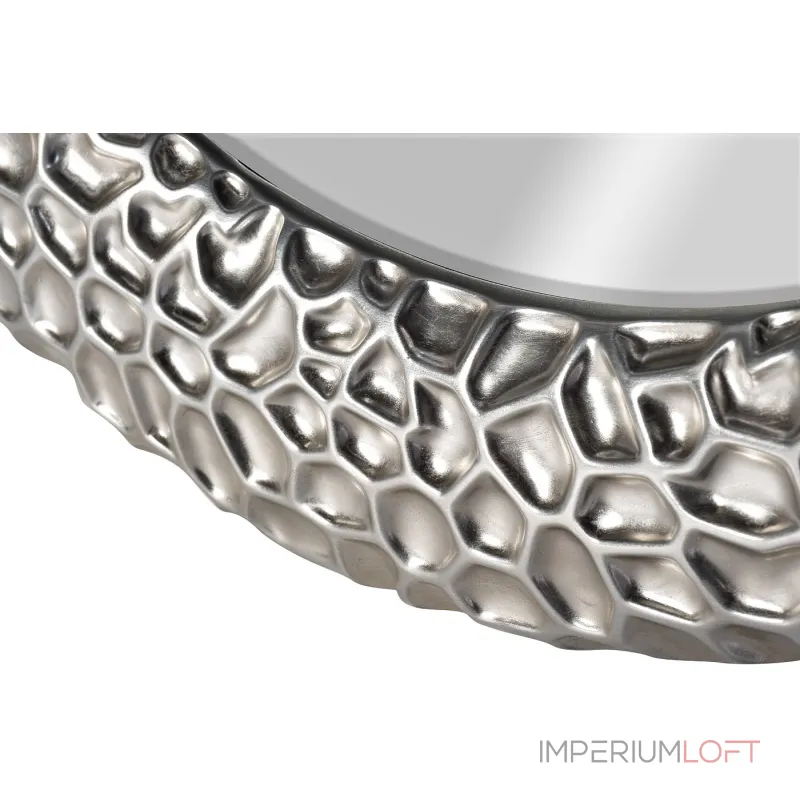 50SX-1020 Зеркало круглое рама полиуретан серебро d100*4,0см от ImperiumLoft