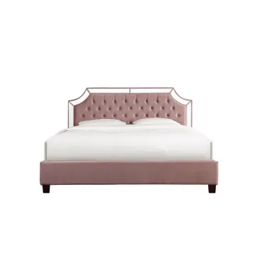 N-BD1894B PI Кровать с зерк.вставками пепельно-розов.214*192*127 N-BD1894B PI Кровать с зерк.вставками пепельно-розов.214*192*127