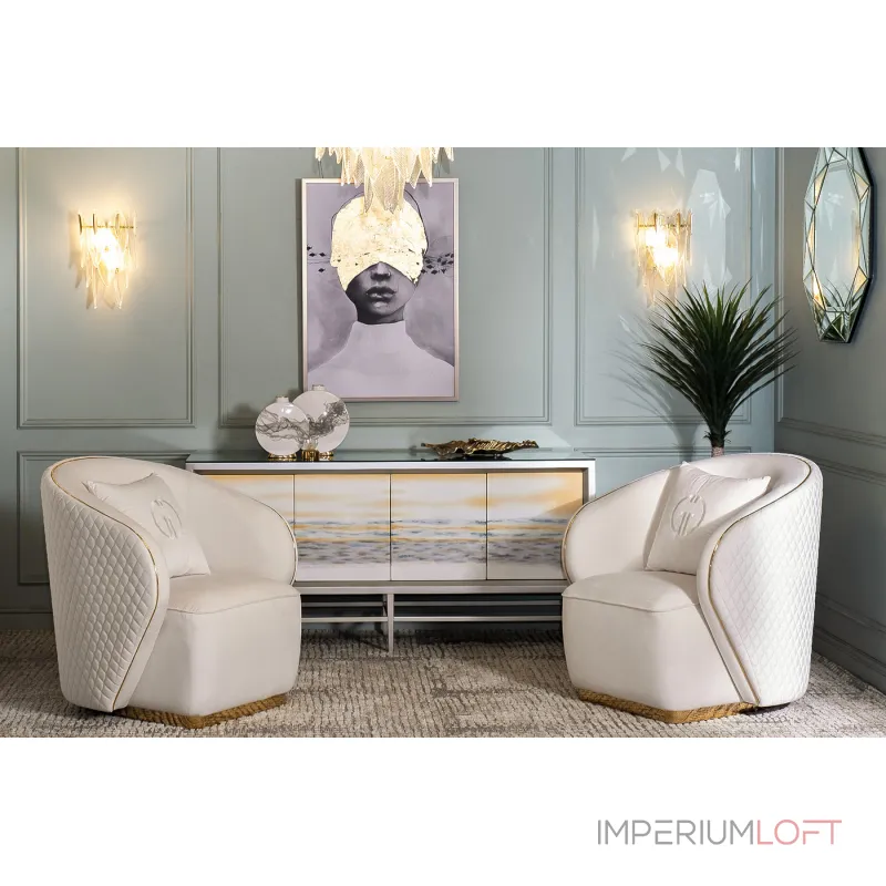 Холст 'Затмение-2' в багете латунь от ImperiumLoft Холст 'Затмение-2' в багете латунь от ImperiumLoft