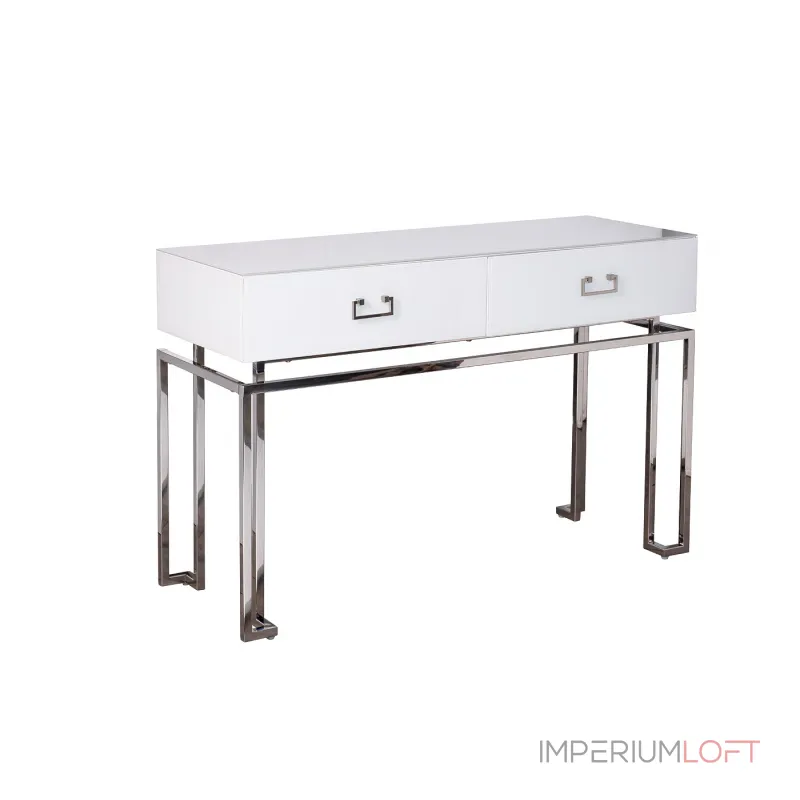 Консоль с ящиками белая/хром от ImperiumLoft