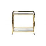 GY-CRT8164GOLD Стол-тележка сервировочн ст.прозр/золото 80*40*83 от ImperiumLoft