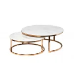 57EL-CT101А Стол журнальный(набор из 2 шт) d100*41/d80*34см от ImperiumLoft