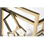 GY-CRT8164GOLD Стол-тележка сервировочн ст.прозр/золото 80*40*83 от ImperiumLoft