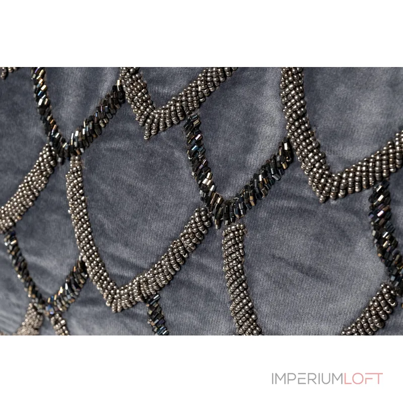 70SW-20525 Подушка с бисером Чешуйки синяя 30*50см от ImperiumLoft