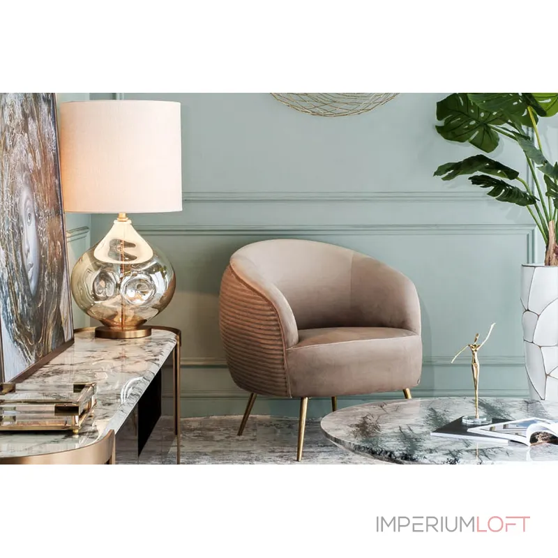 Лампа настольная с кремовым абажуром от ImperiumLoft