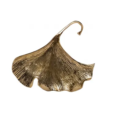 94PR-2020 Декор настенный Лист гингко цвет золото 36*4*33см