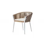 Кресло уличное Муза белое с оплеткой 39AR-C288-1 от ImperiumLoft