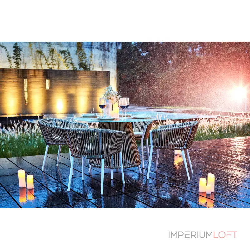 Кресло уличное Муза белое с оплеткой 39AR-C288-1 от ImperiumLoft Кресло уличное Муза белое с оплеткой 39AR-C288-1 от ImperiumLoft