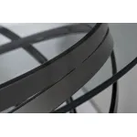 GY-CT8402BL Стол журнальный стекло прозр/темн.хром d120*40см от ImperiumLoft