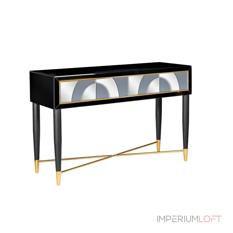 KFG122 Консоль 2 ящика зеркало двухцветное 120*42*75см от ImperiumLoft