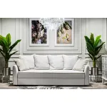 Стул на металлическом каркасе бежево-серый 76AR-6210-BGR от ImperiumLoft