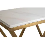 Консоль искусственный белый мрамор/мат.золото 47ED-CST026/80GOLD от ImperiumLoft