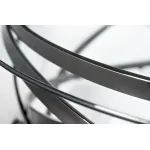 GY-CT8402BL Стол журнальный стекло прозр/темн.хром d120*40см от ImperiumLoft