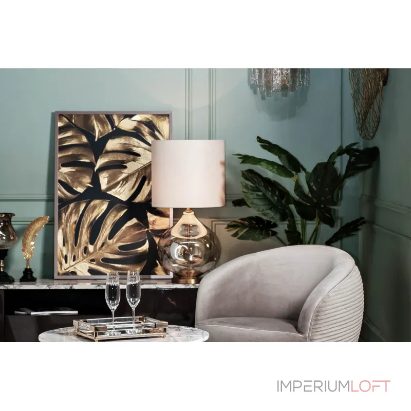 Лампа настольная с кремовым абажуром от ImperiumLoft