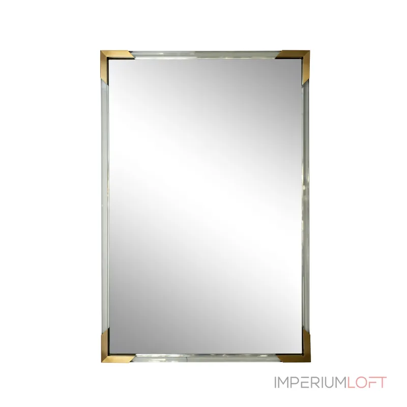 Зеркало прямоугольное с золотыми вставками Garda Decor 19-OA-9144 от ImperiumLoft