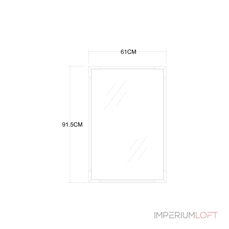 Зеркало прямоугольное с золотыми вставками Garda Decor 19-OA-9144 от ImperiumLoft