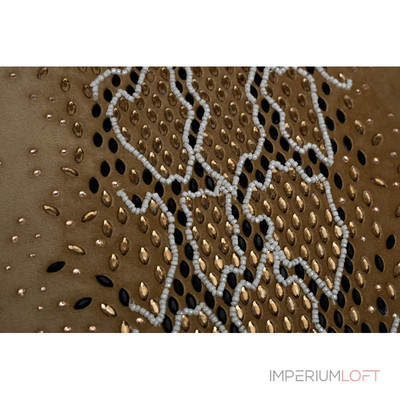 Подушка со стразами "питон" золотая Garda Decor 70SW-38072 от ImperiumLoft