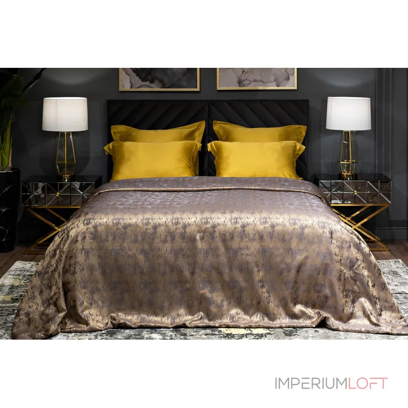 Покрывало Garda Decor Houston золотой 121GD-HOUST100-POKR ZOLSER от ImperiumLoft