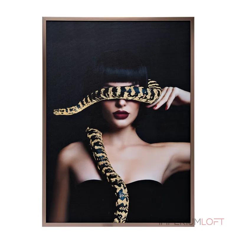 Холст "девушка со змеей" Garda Decor 89VOR-GIRL/SNAKE-1 от ImperiumLoft