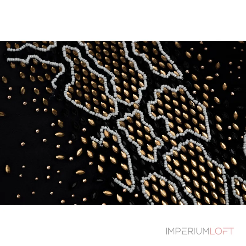 Подушка со стразами "питон" черный Garda Decor 70SW-38076 от ImperiumLoft Подушка со стразами "питон" черный Garda Decor 70SW-38076 от ImperiumLoft