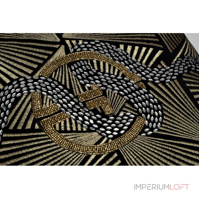 Подушка с бисером, стеклярусом и вышивкой "антик" Garda Decor 70SW-38057 от ImperiumLoft