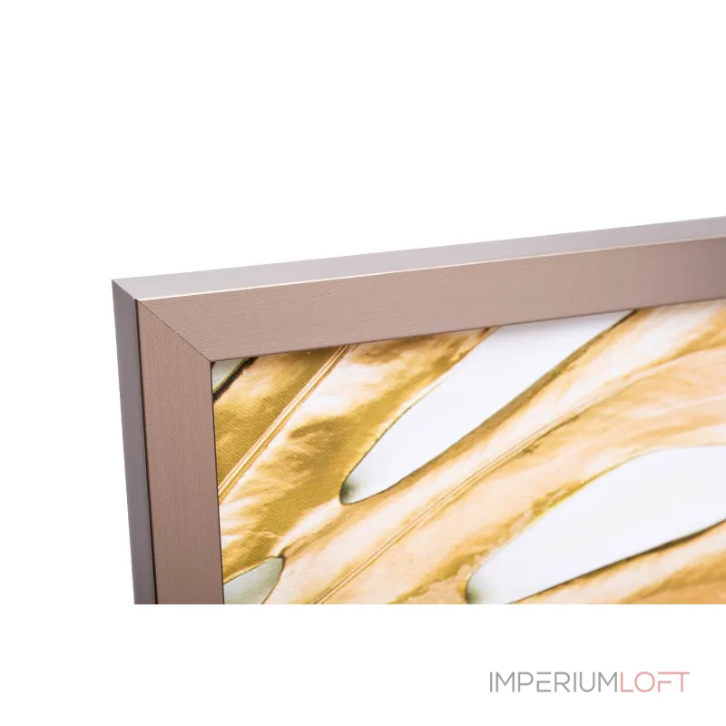 Холст "золотые листья монстеры" Garda Decor 89VOR-MONSTERA GOLDEN-1 от ImperiumLoft