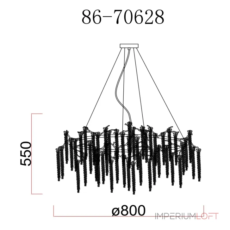 Подвесная люстра GardaDecor 86-70628 от ImperiumLoft