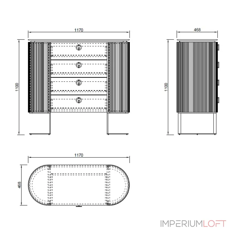 Комод Garda Decor Luciano 77IP-GD010-KOM от ImperiumLoft Комод Garda Decor Luciano 77IP-GD010-KOM от ImperiumLoft