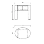Тумбочка Garda Decor 77IP-30300 от ImperiumLoft