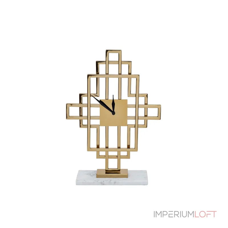 Часы настольные на подставке золото hсм Garda Decor 79MAL-5793-45G от ImperiumLoft