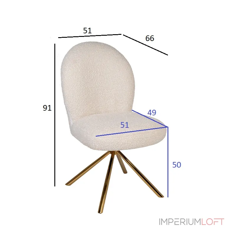 Поворотный обеденный стул GardaDecor 30C-12390 от ImperiumLoft Поворотный обеденный стул GardaDecor 30C-12390 от ImperiumLoft