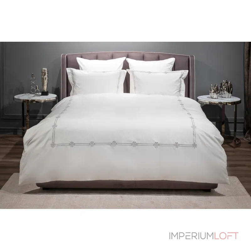 Комплект постельного белья с вышивкой арктик Garda Decor Арктик 175SMR-17501 от ImperiumLoft