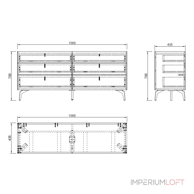 Комод GardaDecor 77IP-CH817/1 от ImperiumLoft Комод GardaDecor 77IP-CH817/1 от ImperiumLoft
