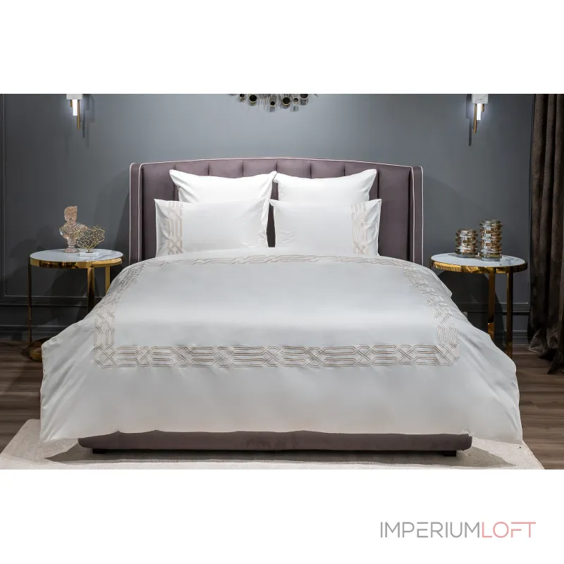Комплект постельного белья с вышивкой паллада Garda Decor Паллада 175SMR-17505 от ImperiumLoft