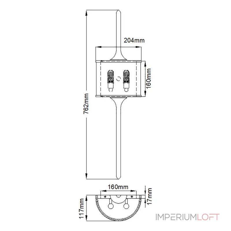 Бра для ванных комнат Kichler Mona KL-MONA-L-CLP от ImperiumLoft